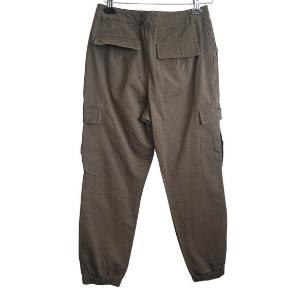 Y2K Sorella Moon Women Cotton Cargo Jogger Pants M Khaki Utility Gorp Streetwear - Picture 3 of 11